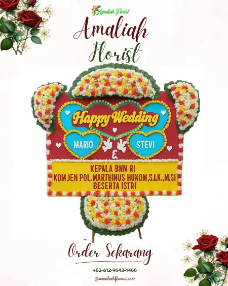 Papan Bunga Pernikahan Plawad